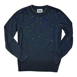 Bimba Y Lola Multicolor Rhinestone Sweater size XS